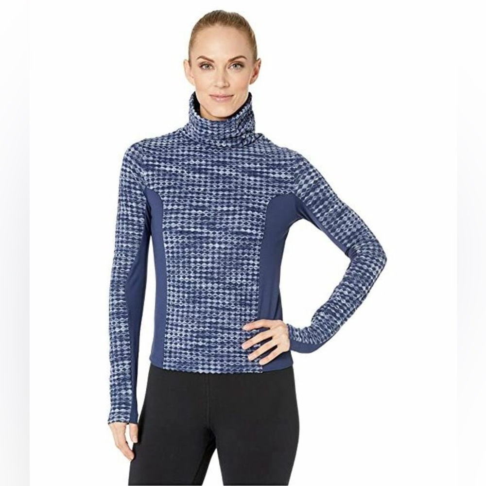 NWT Nike Pro Hyperwarm Navy Mock Neck Training Top | Size XS